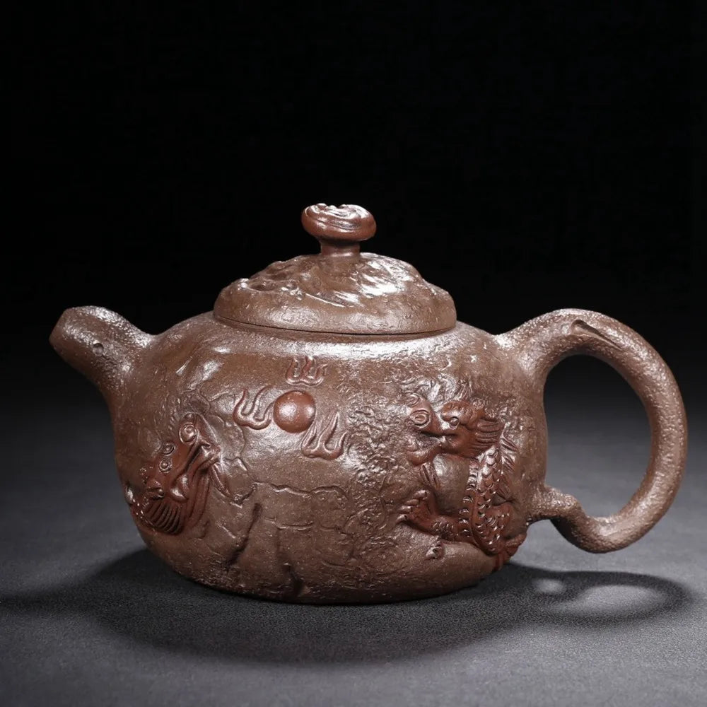 Chinese Yixing Zisha Clay Teapot  Hexagonal Pot Jinding trademark 500ml