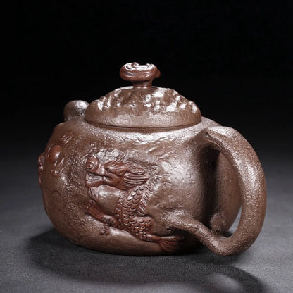 Chinese Yixing Zisha Clay Teapot  Hexagonal Pot Jinding trademark 500ml
