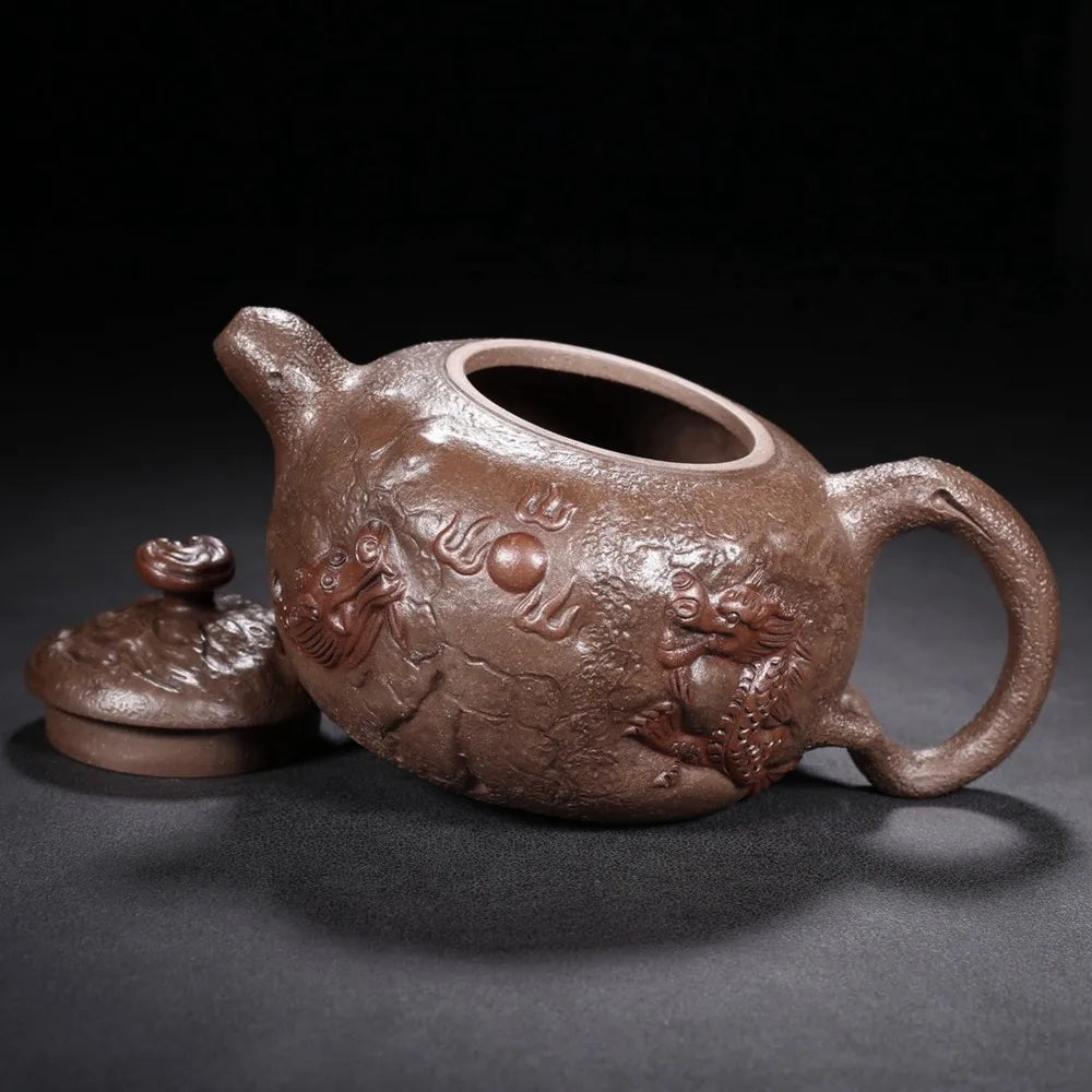 Chinese Yixing Zisha Clay Teapot  Hexagonal Pot Jinding trademark 500ml
