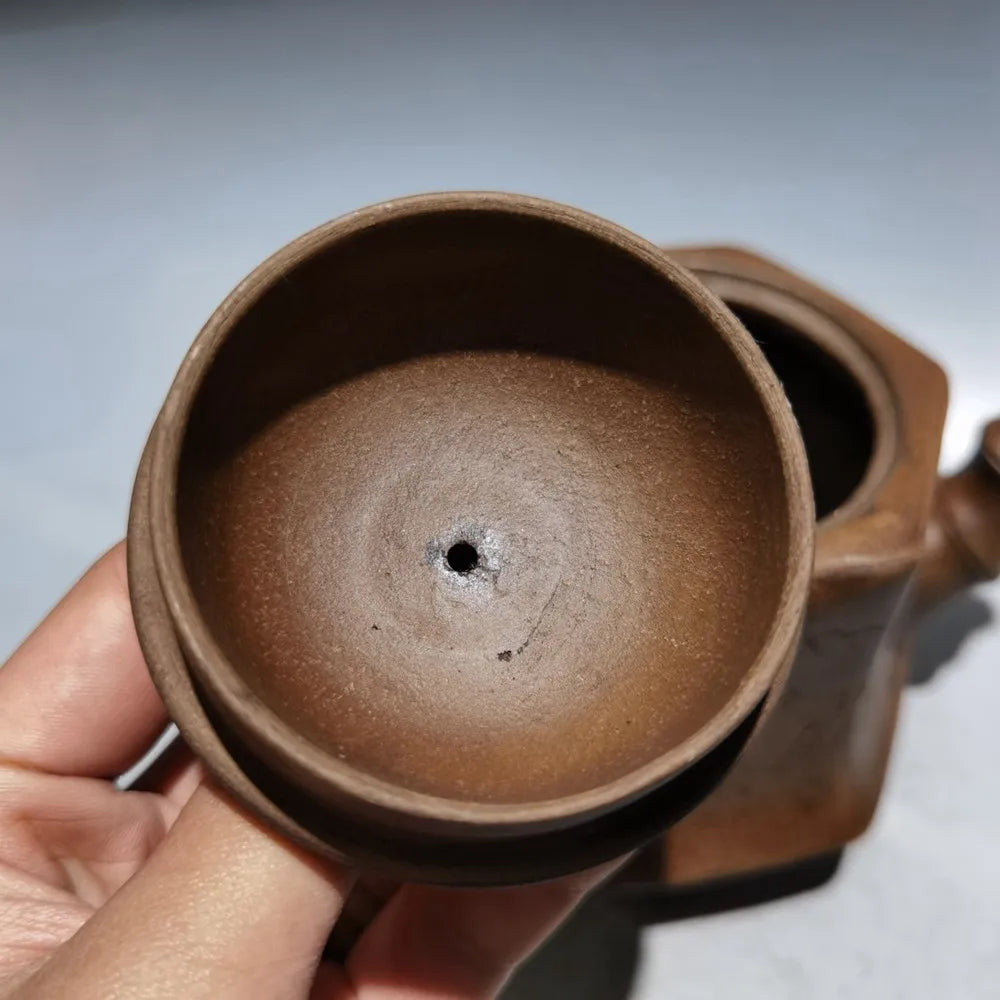 Chinese Yixing Zisha Clay Teapot  Hexagonal Pot Jinsha Temple Monk 360ml