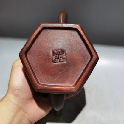 Chinese Yixing Zisha Clay Teapot  Hexagonal Pot Zong Benheng 400ml