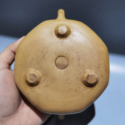 Chinese Yixing Zisha Clay Teapot  Hexagonal Stone Ladle Pot Fan Dasheng 380ml