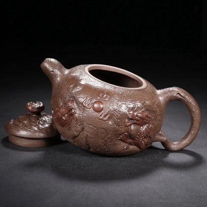 Chinese Yixing Zisha Clay Teapot  Hidden Dragon Pot Chen Guoliang 300ml