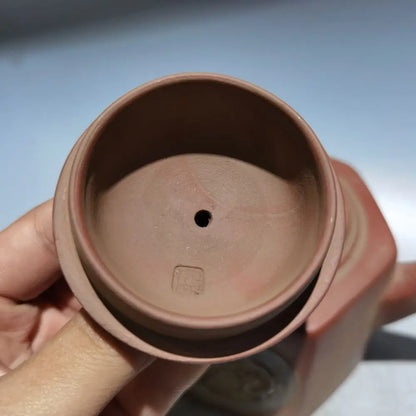Chinese Yixing Zisha Clay Teapot  Inlaid Jade Pot Jinding trademark 400ml