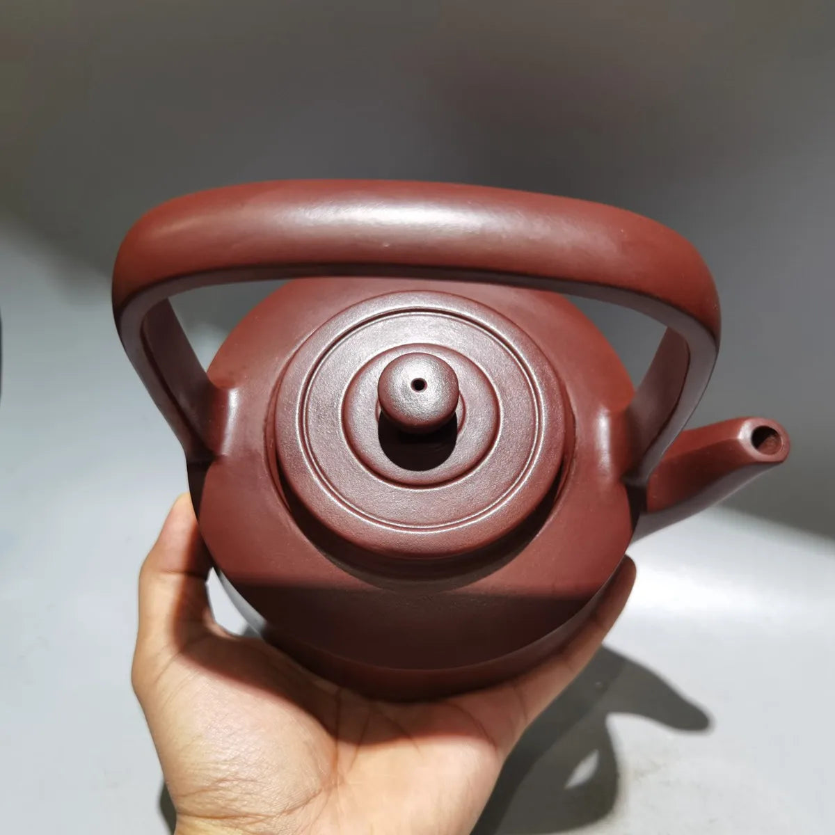 Chinese Yixing Zisha Clay Teapot  Jingzhou Lifting Beam Pot Gu Jingzhou 300ml