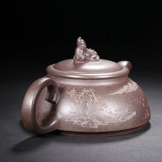 Chinese Yixing Zisha Clay Teapot  Li Bai Drunken Liquor Pot Gu Jingzhou 300ml