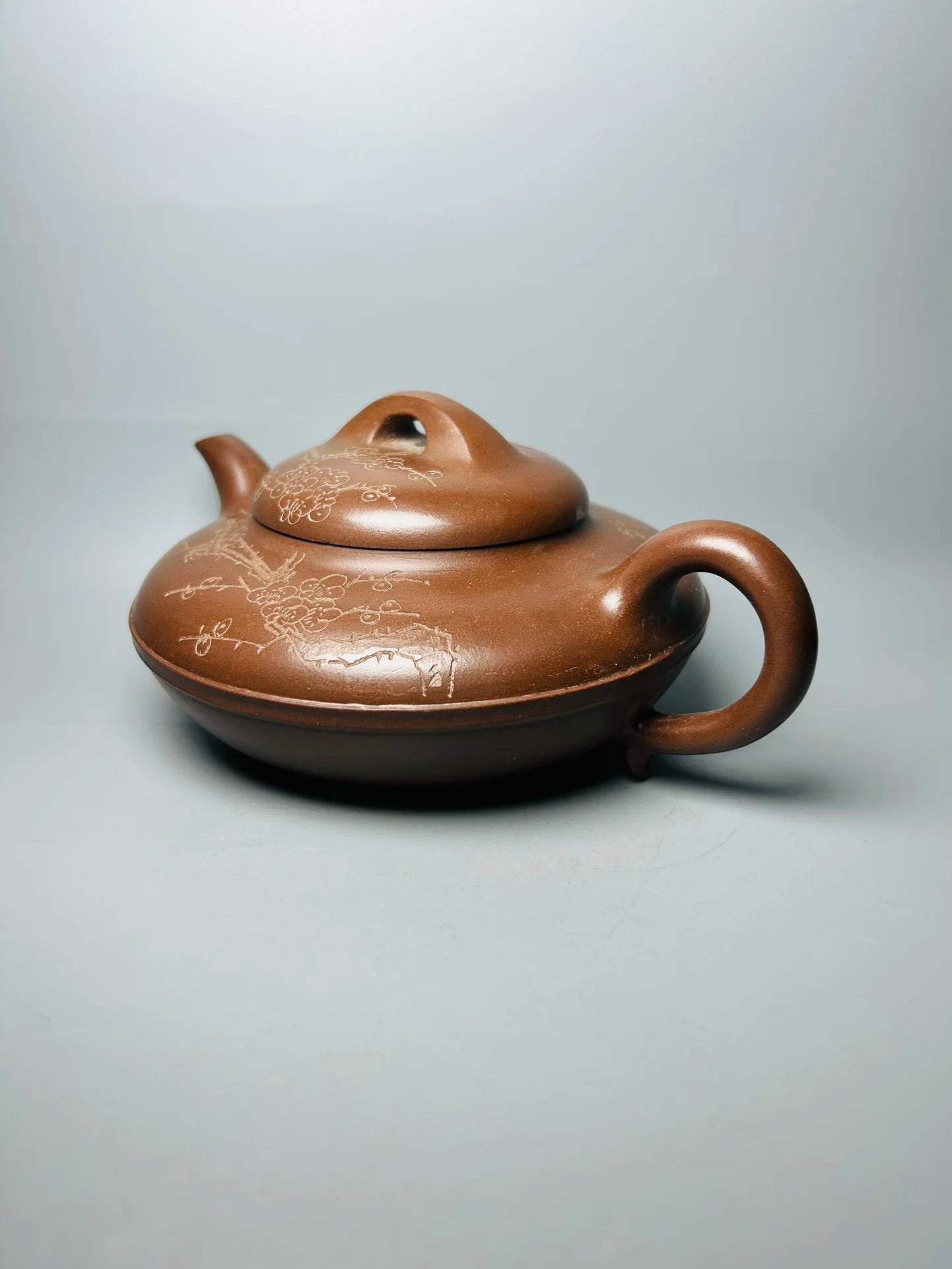 Chinese Yixing Zisha Clay Teapot  Line circle Pot  Manxi Ceramic Art 500ml