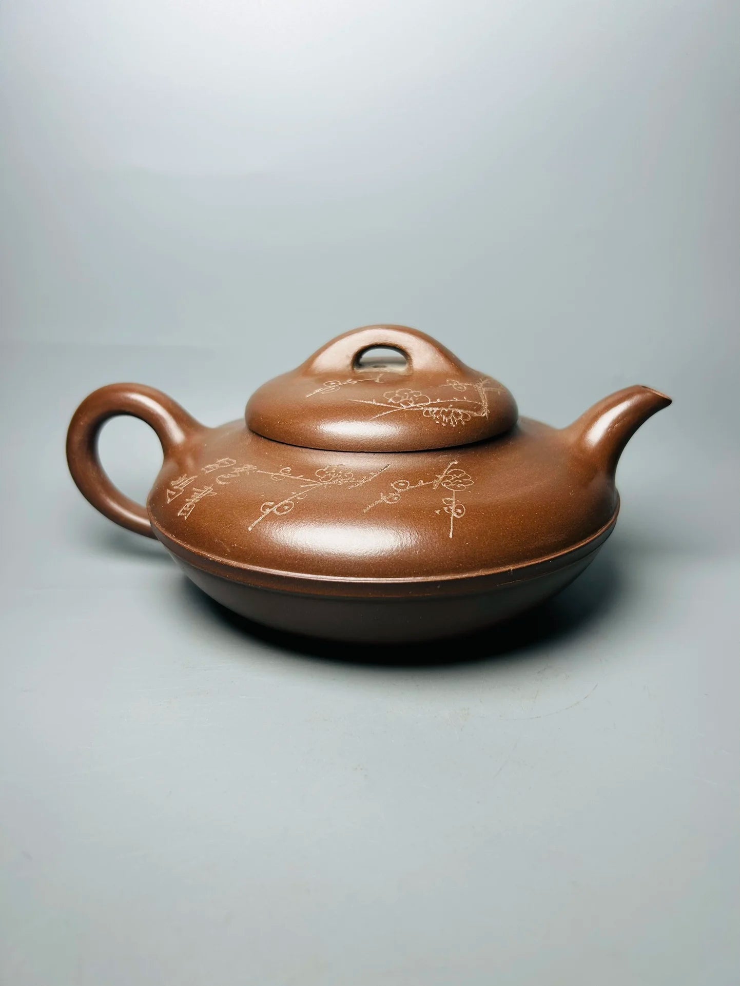 Chinese Yixing Zisha Clay Teapot  Line circle Pot  Manxi Ceramic Art 500ml
