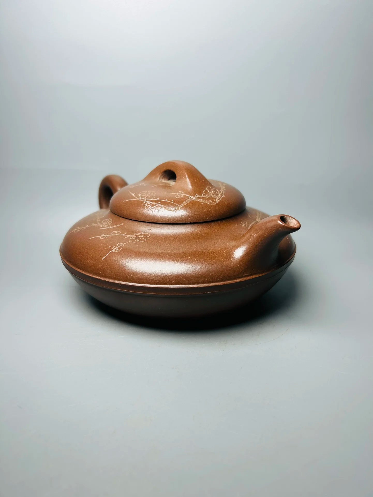 Chinese Yixing Zisha Clay Teapot  Line circle Pot  Manxi Ceramic Art 500ml