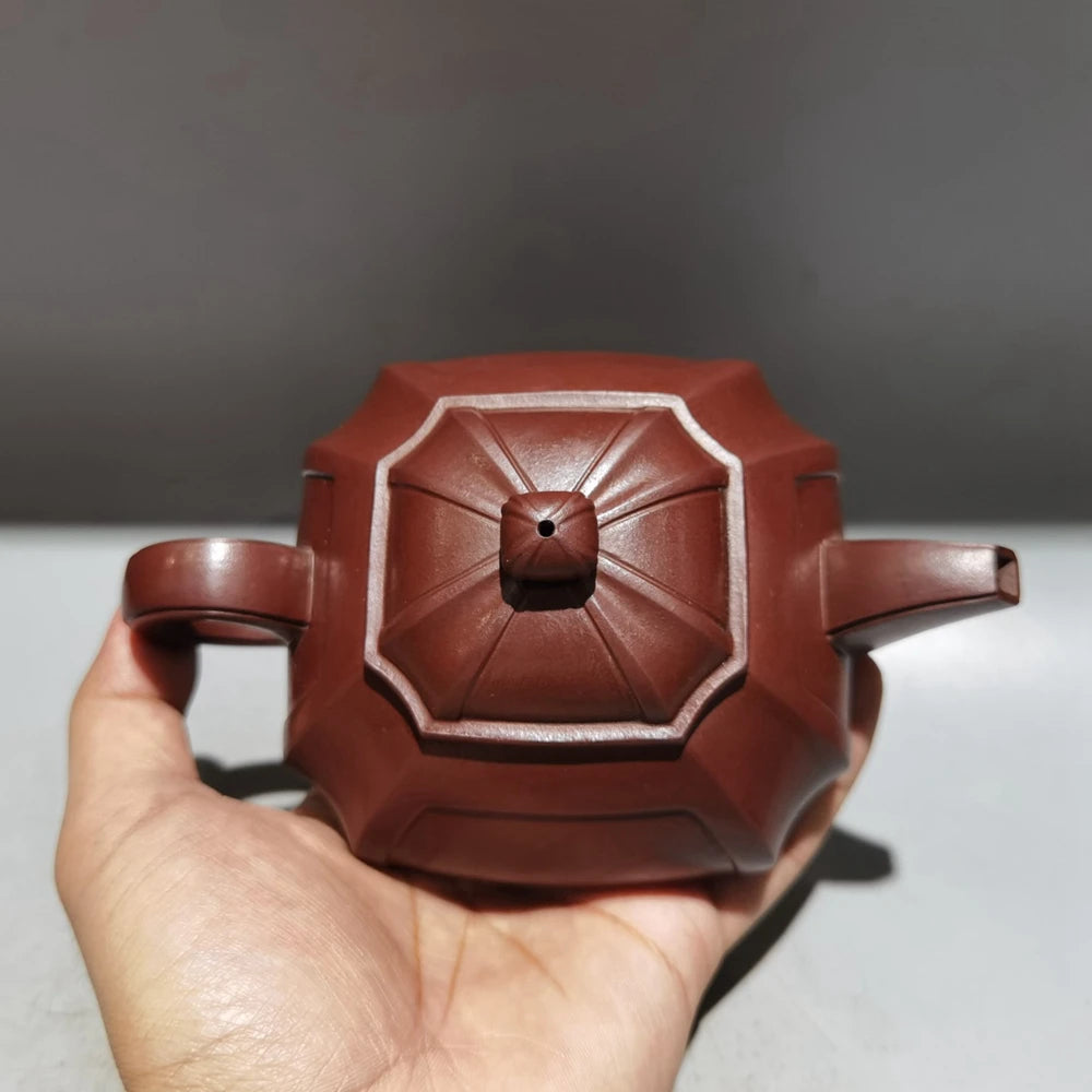 Chinese Yixing Zisha Clay Teapot  Lingyun Sifang Pot Chen Guoliang 320ml