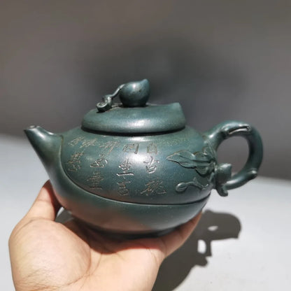 Chinese Yixing Zisha Clay Teapot  Longevity Peach Pot Gu Degen 550ml