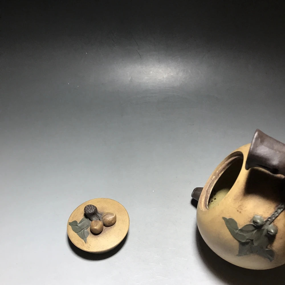 Chinese Yixing Zisha Clay Teapot  Longevity Peach Pot Gu Jingzhou 500ml