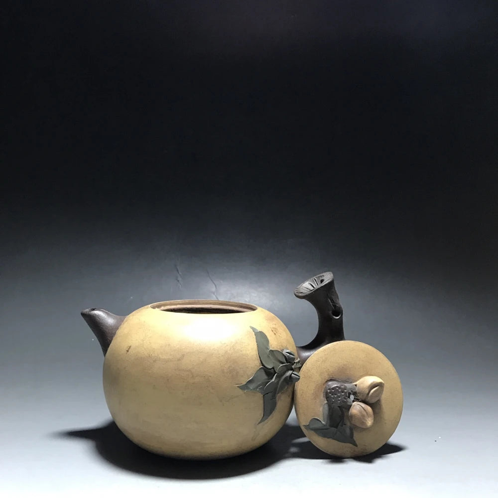 Chinese Yixing Zisha Clay Teapot  Longevity Peach Pot Gu Jingzhou 500ml