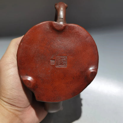 Chinese Yixing Zisha Clay Teapot  Longevity Peach Pot Jiang Rong 360ml