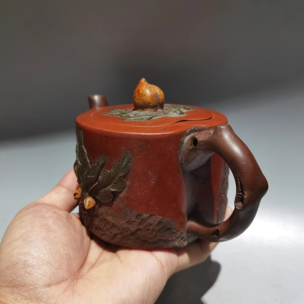 Chinese Yixing Zisha Clay Teapot  Longevity Peach Pot Jiang Rong 360ml