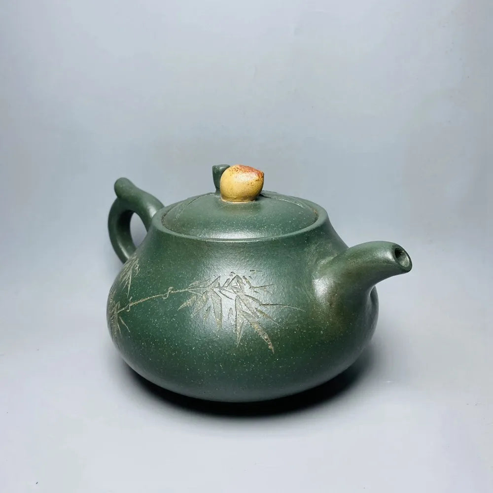 Chinese Yixing Zisha Clay Teapot  Longevity peach Pot  Jinding Trademark 400ml