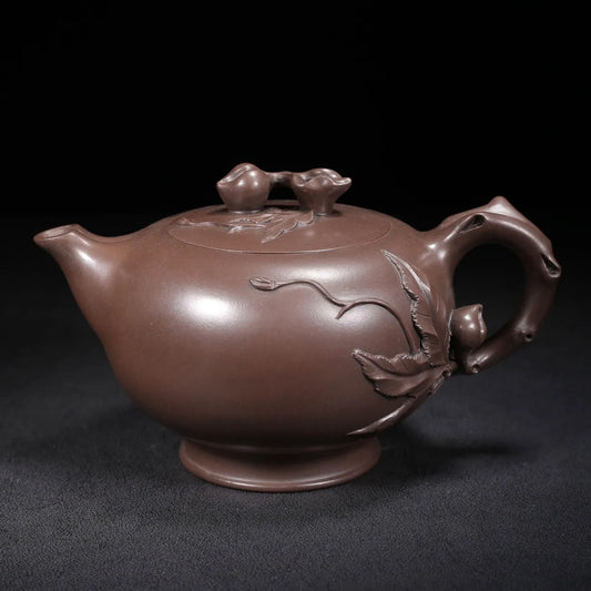 Chinese Yixing Zisha Clay Teapot  Longevity peach Pot  Zhu Kexin 500ml