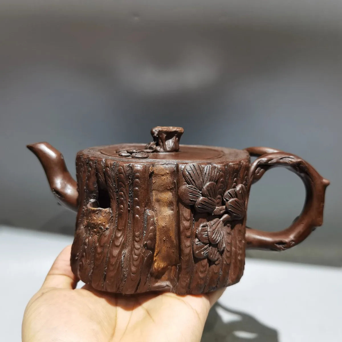 Chinese Yixing Zisha Clay Teapot  Loose Pile Pot Qing Wang Youlan 420ml