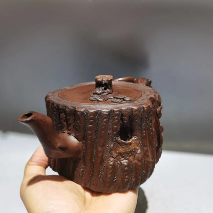 Chinese Yixing Zisha Clay Teapot  Loose Pile Pot Qing Wang Youlan 420ml