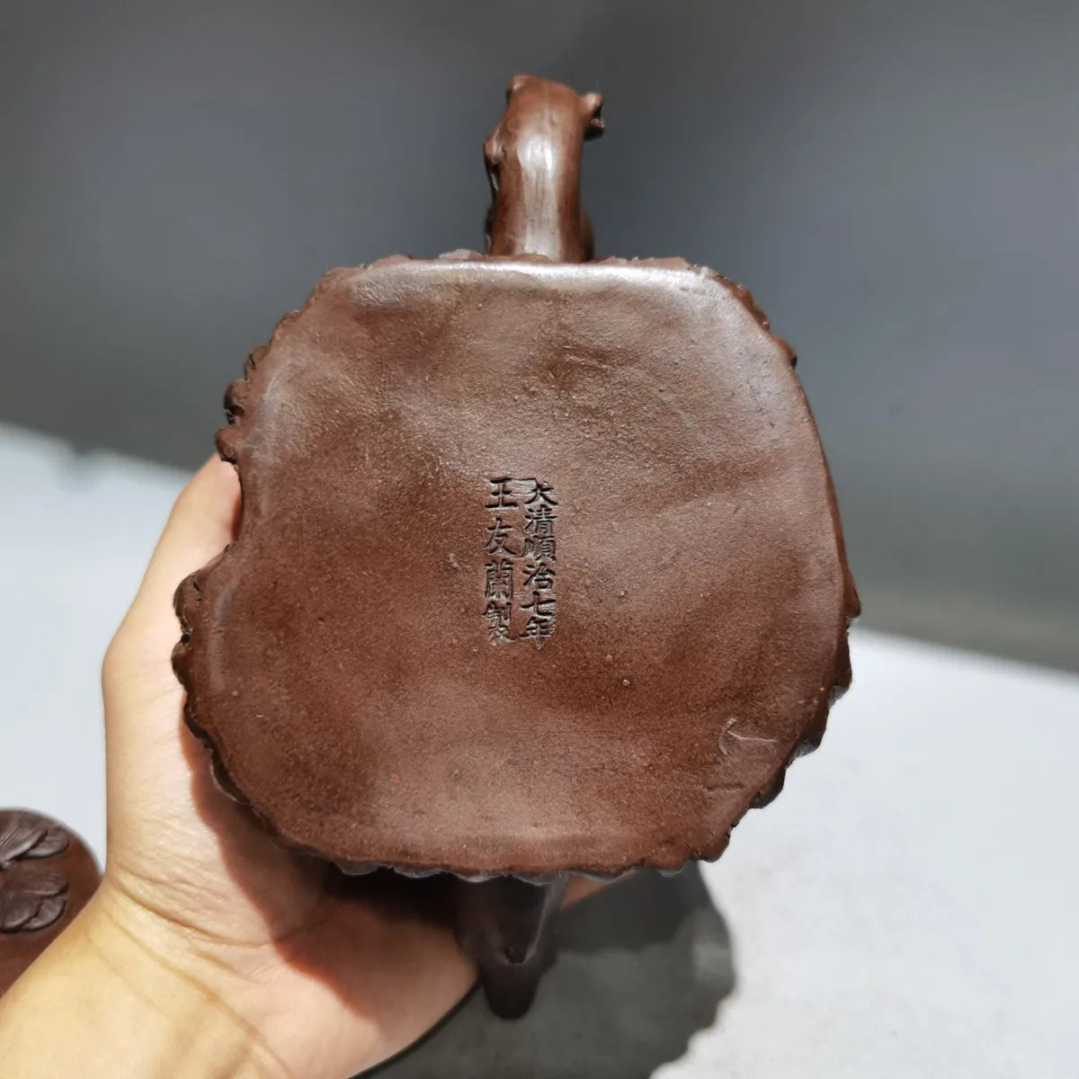 Chinese Yixing Zisha Clay Teapot  Loose Pile Pot Qing Wang Youlan 420ml