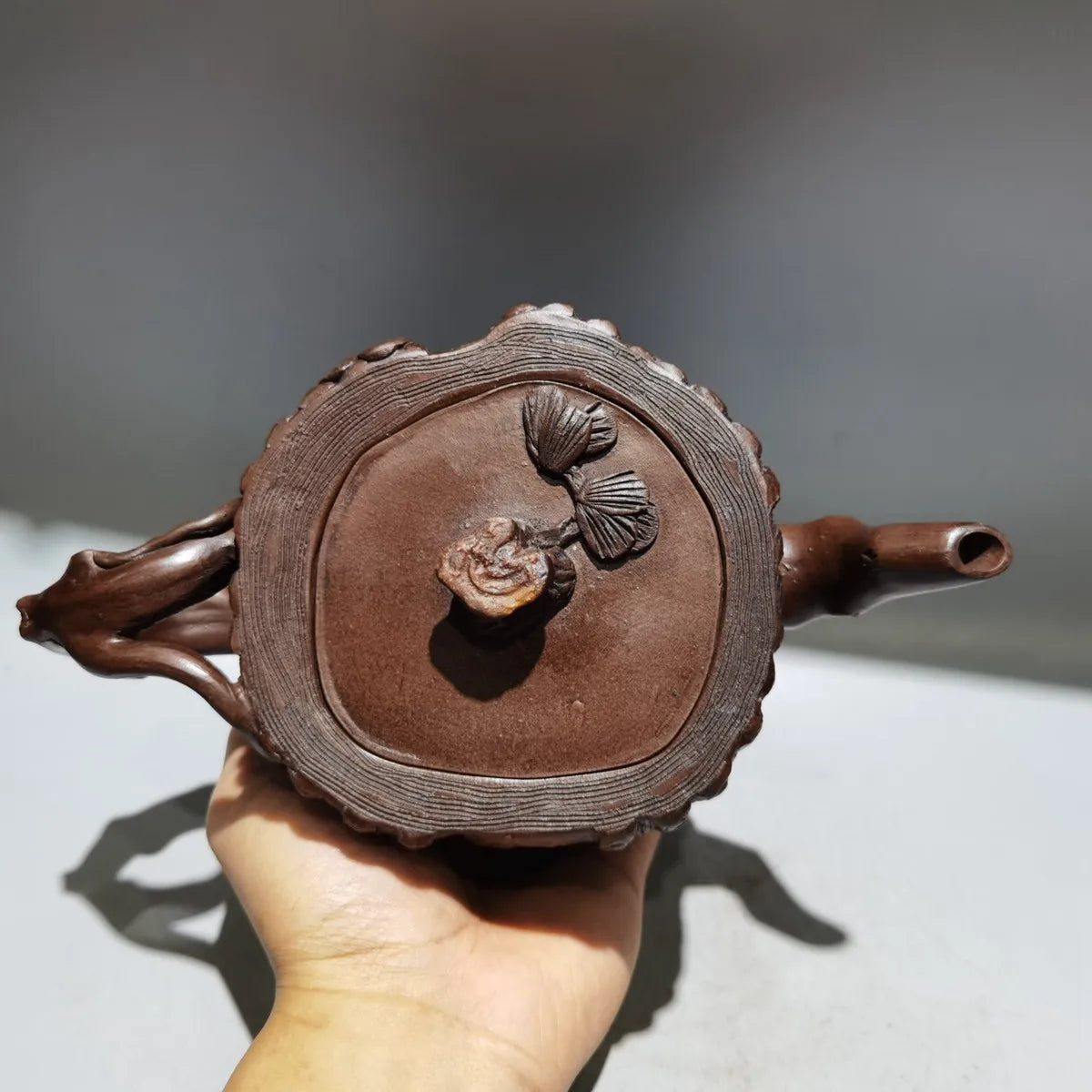 Chinese Yixing Zisha Clay Teapot  Loose Pile Pot Qing Wang Youlan 420ml