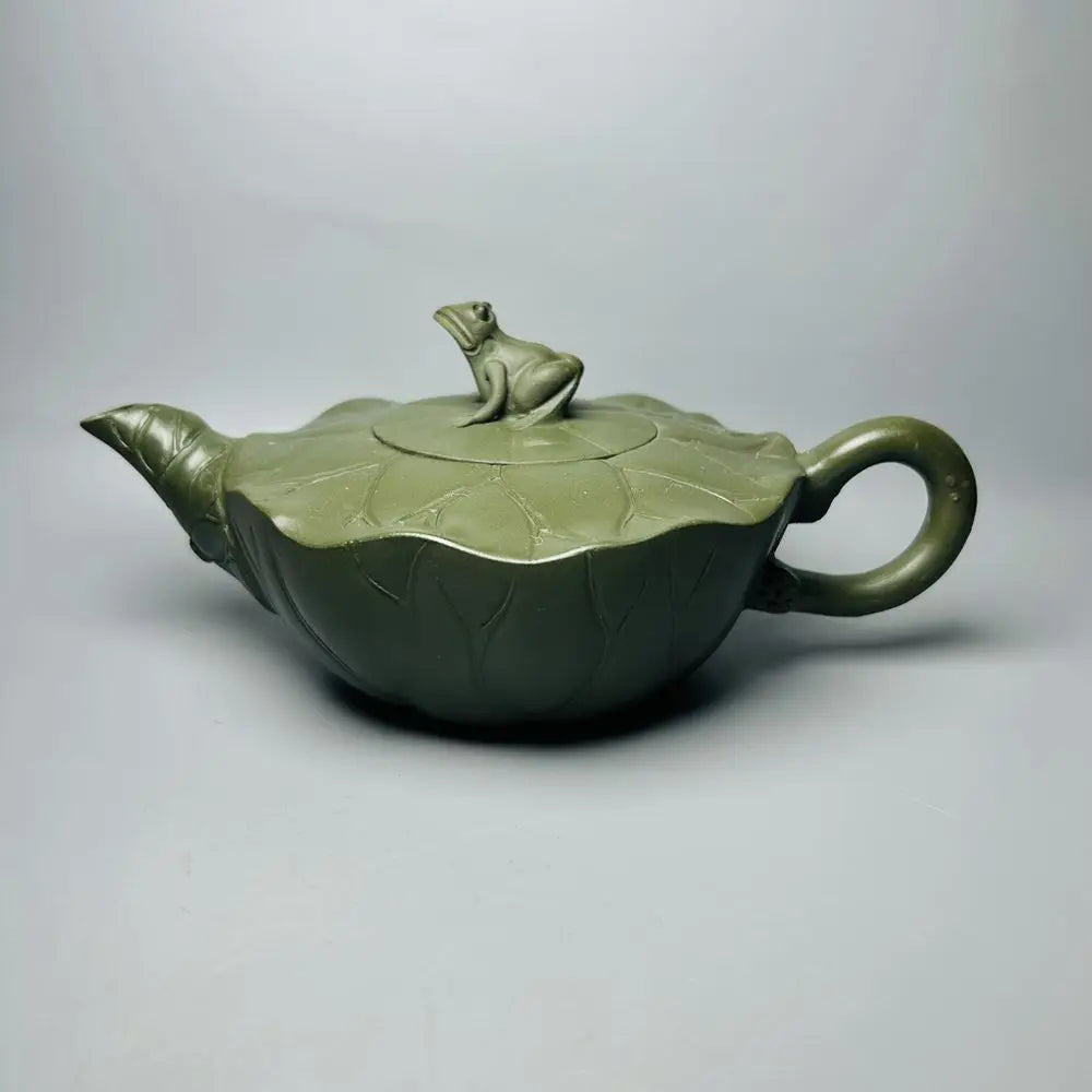 Chinese Yixing Zisha Clay Teapot  Lotus Leaf Frog Pot Jiang Rong 380ml