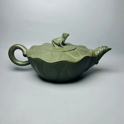Chinese Yixing Zisha Clay Teapot  Lotus Leaf Frog Pot Jiang Rong 380ml