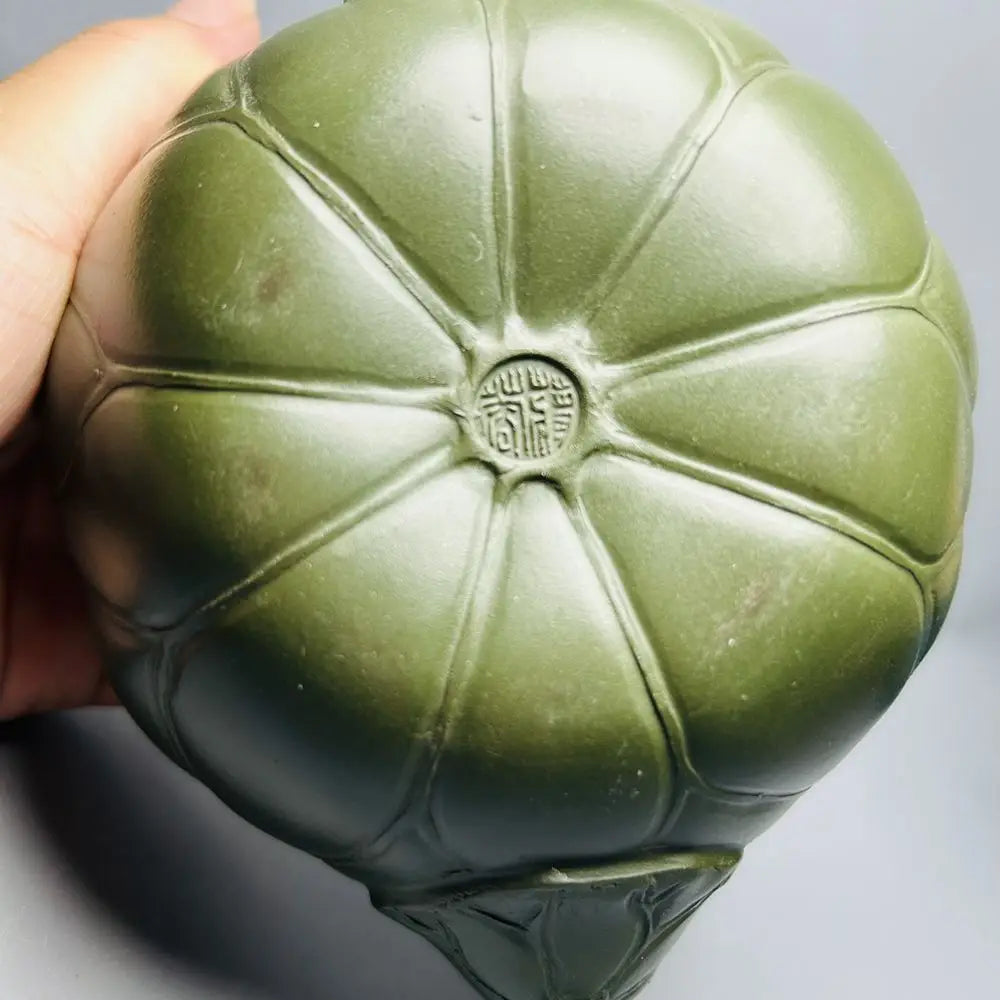 Chinese Yixing Zisha Clay Teapot  Lotus Leaf Frog Pot Jiang Rong 380ml