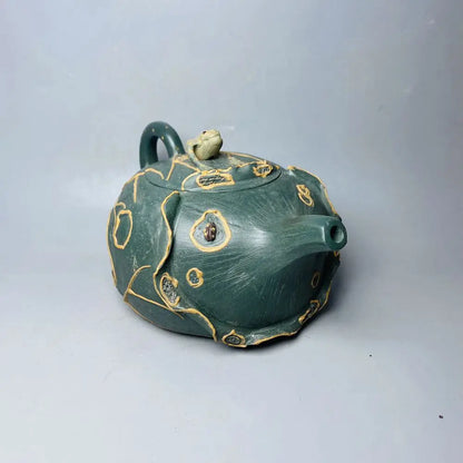 Chinese Yixing Zisha Clay Teapot  Lotus Leaf Frog Pot Yan Ting 350ml