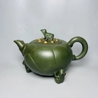 Chinese Yixing Zisha Clay Teapot  Lotus Seed Frog Pot  Jiang Rong 360ml