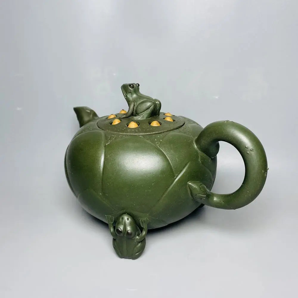 Chinese Yixing Zisha Clay Teapot  Lotus Seed Frog Pot  Jiang Rong 360ml