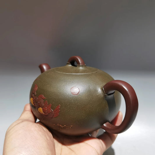 Chinese Yixing Zisha Clay Teapot  Mandarin Duck Playing Pot  Wang Yinxian 280ml