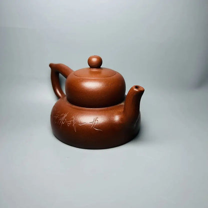 Chinese Yixing Zisha Clay Teapot  Mansheng gourd Pot Amantuoshi Yang Pengnian 320ml