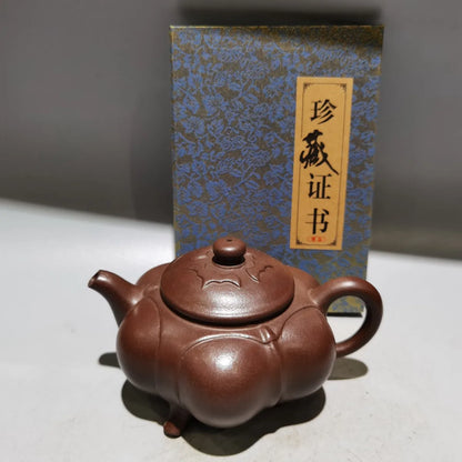 Chinese Yixing Zisha Clay Teapot  Milk Tripod Pot Gu Jingzhou 280ml
