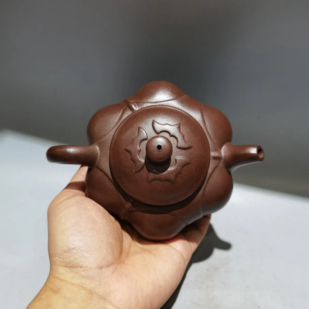 Chinese Yixing Zisha Clay Teapot  Milk Tripod Pot Gu Jingzhou 280ml