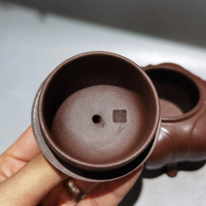 Chinese Yixing Zisha Clay Teapot  Milk Tripod Pot Gu Jingzhou 280ml