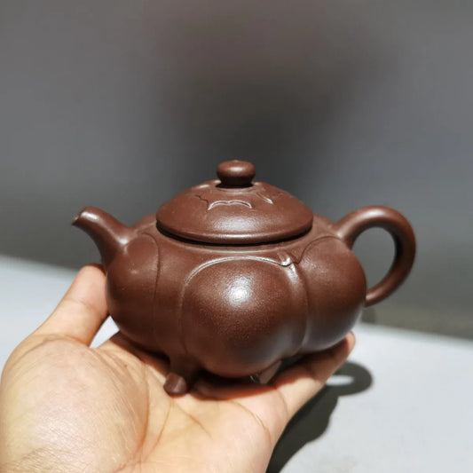 Chinese Yixing Zisha Clay Teapot  Milk Tripod Pot Gu Jingzhou 280ml