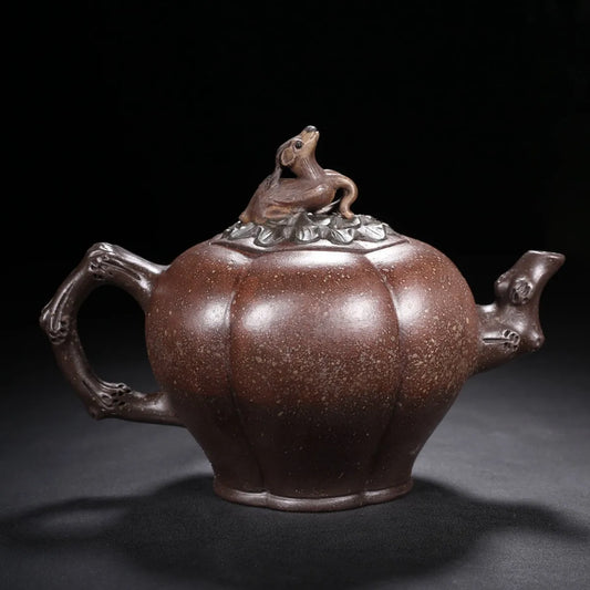Chinese Yixing Zisha Clay Teapot  Moving forward all the way Pot Jiang Yanting 600ml