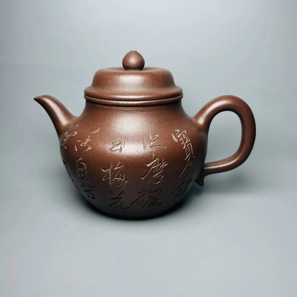 Chinese Yixing Zisha Clay Teapot  Mud painted landscape bamboo joint  Pot  Feng Guilin 360ml