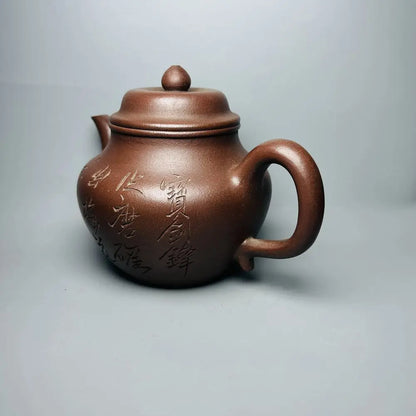 Chinese Yixing Zisha Clay Teapot  Mud painted landscape bamboo joint  Pot  Feng Guilin 360ml