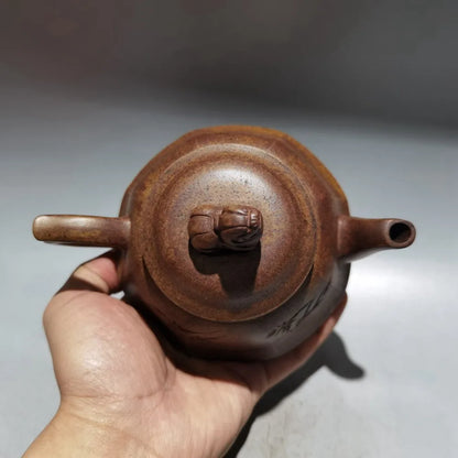 Chinese Yixing Zisha Clay Teapot  Octagonal Pot Gu Jingzhou 320ml
