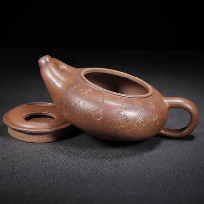 Chinese Yixing Zisha Clay Teapot  Ox bull cover Pot Fuji 400ml