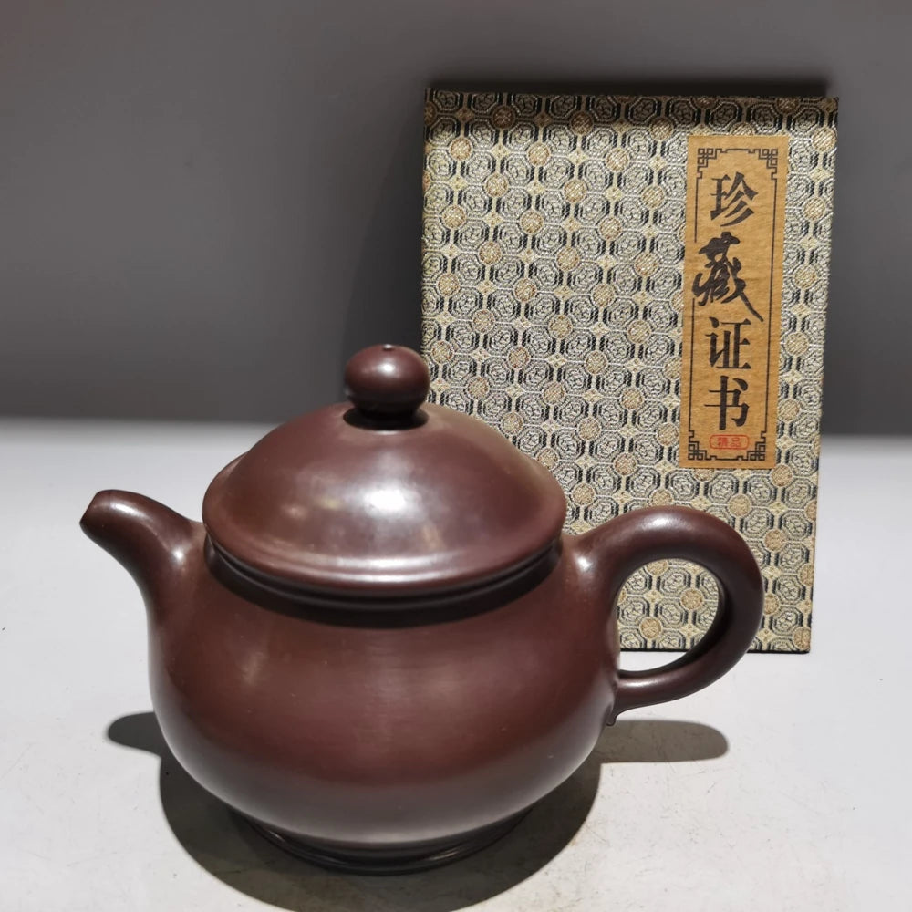 Chinese Yixing Zisha Clay Teapot  Pan Hu Pot Wang Shigeng 400ml