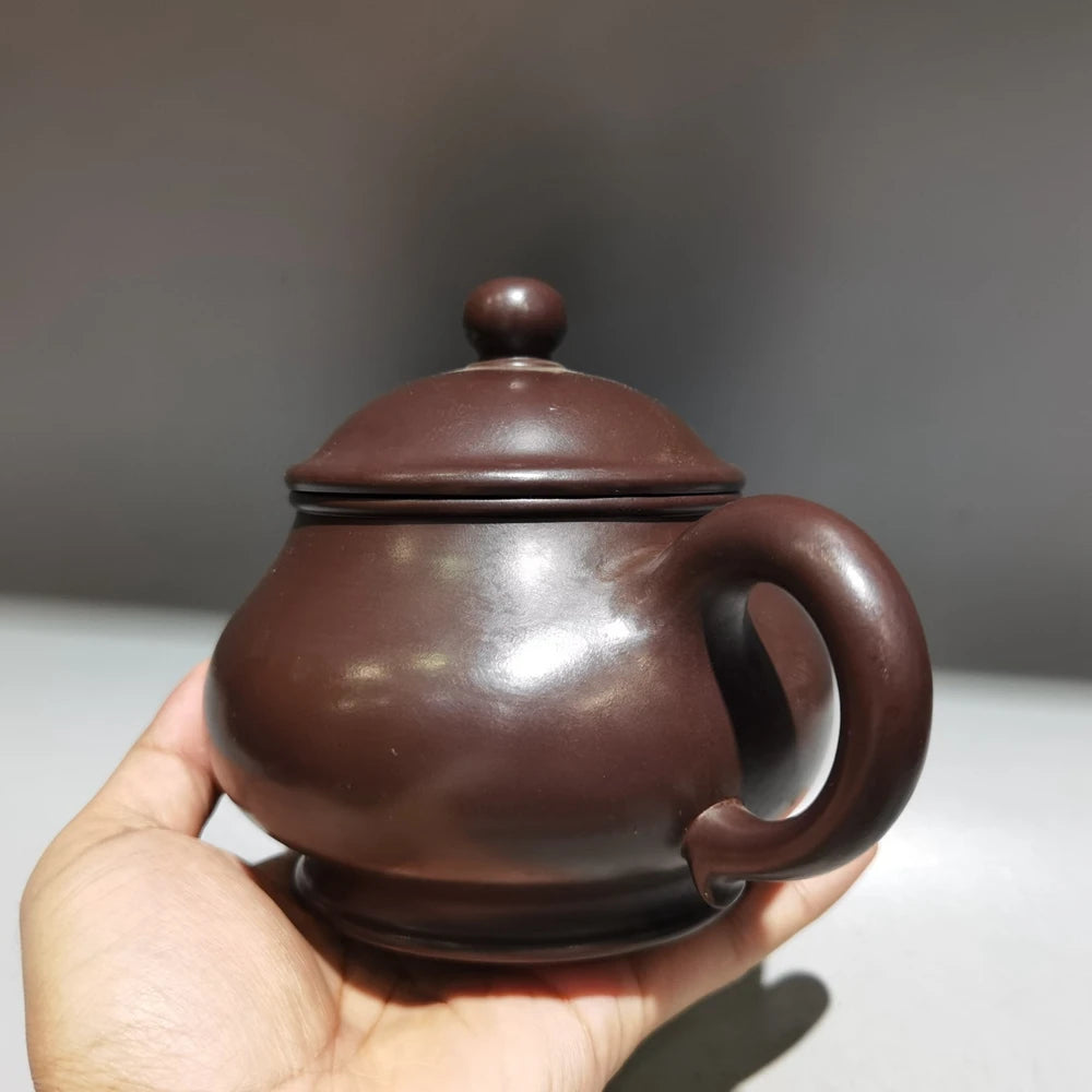 Chinese Yixing Zisha Clay Teapot  Pan Hu Pot Wang Shigeng 400ml