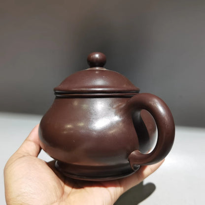 Chinese Yixing Zisha Clay Teapot  Pan Hu Pot Wang Shigeng 400ml