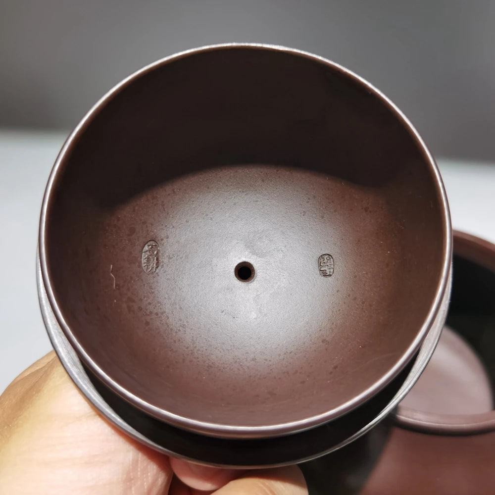 Chinese Yixing Zisha Clay Teapot  Pan Hu Pot Wang Shigeng 400ml