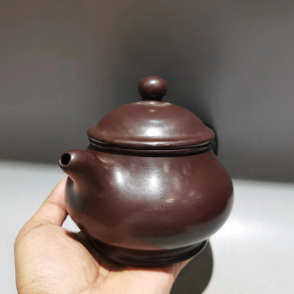 Chinese Yixing Zisha Clay Teapot  Pan Hu Pot Wang Shigeng 400ml