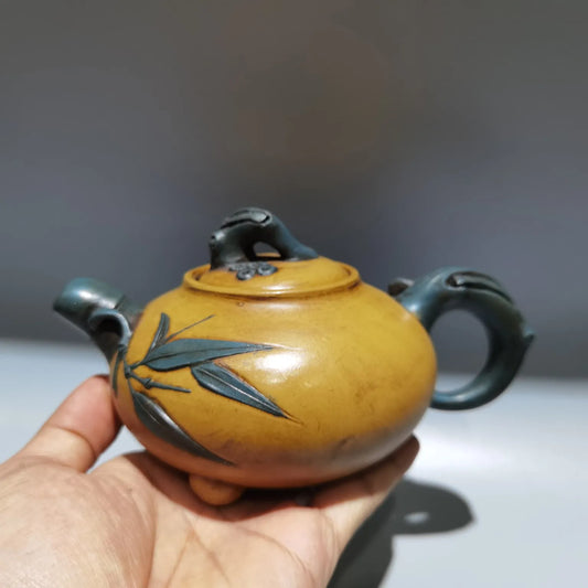 Chinese Yixing Zisha Clay Teapot  Pine Bamboo Plum Pot Gao Jianfang 320ml