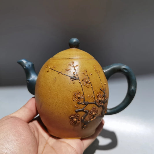 Chinese Yixing Zisha Clay Teapot  Plum Blossom Pot Zhou Guizhen 280ml