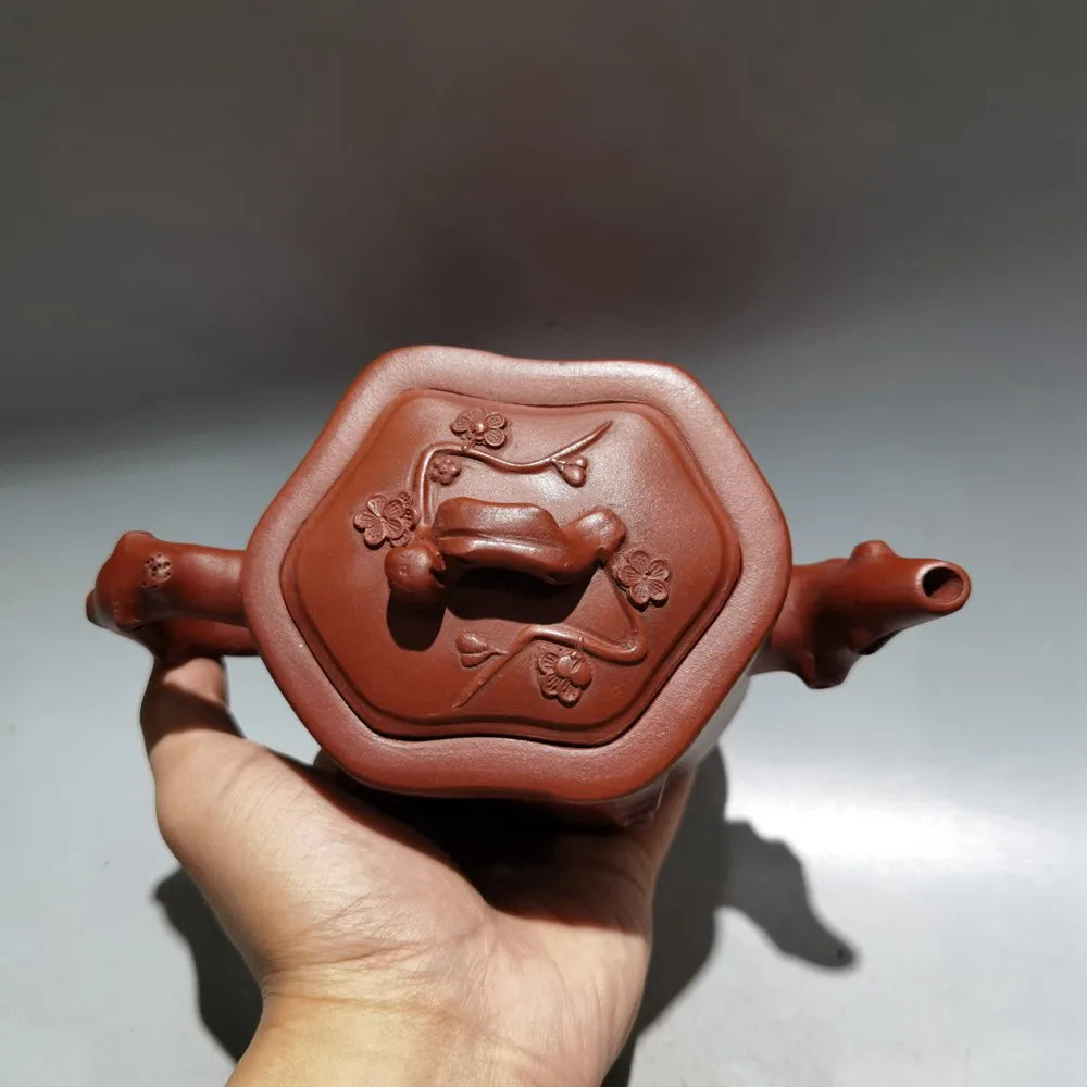 Chinese Yixing Zisha Clay Teapot  Plum Blossom Tree Stake Pot Wang Yinxian 300ml